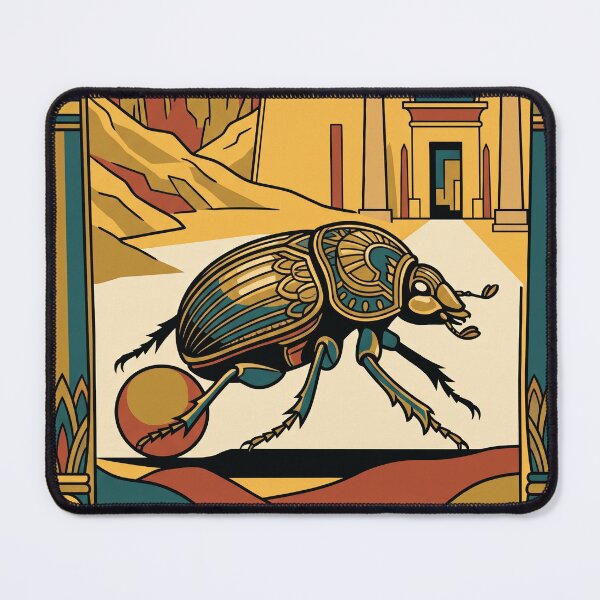 Item preview, Vintage Luxor Scarab Beetle Egypt Travel Art designed and sold by ZUMERI.