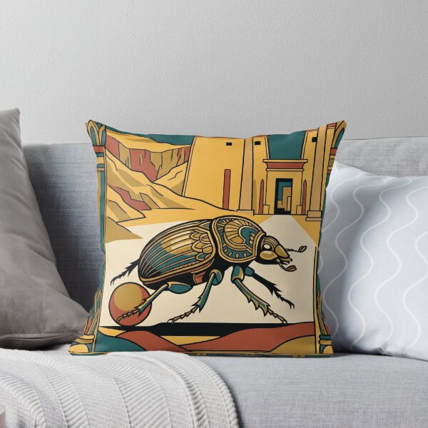 Item preview, Vintage Luxor Scarab Beetle Egypt Travel Art designed and sold by ZUMERI.