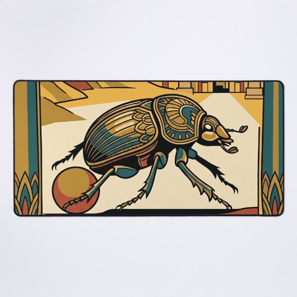Item preview, Vintage Luxor Scarab Beetle Egypt Travel Art designed and sold by ZUMERI.