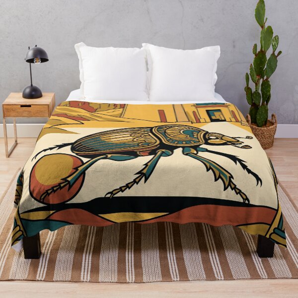 Item preview, Vintage Luxor Scarab Beetle Egypt Travel Art designed and sold by ZUMERI.