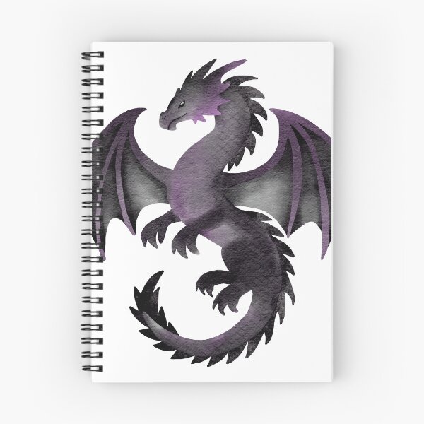 Item preview, Purple Fantasy Dragon Illustration with Large Wings on Transparent Background designed and sold by Viktoriia13.