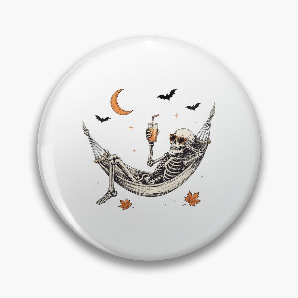 Item preview, Halloween Skeleton Hammock T-Shirt | Spooky Vacation Skeleton Drinking Cocktail Tee designed and sold by MAPDDesigns.