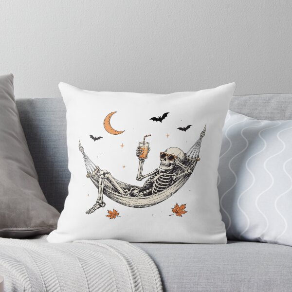 Item preview, Halloween Skeleton Hammock T-Shirt | Spooky Vacation Skeleton Drinking Cocktail Tee designed and sold by MAPDDesigns.