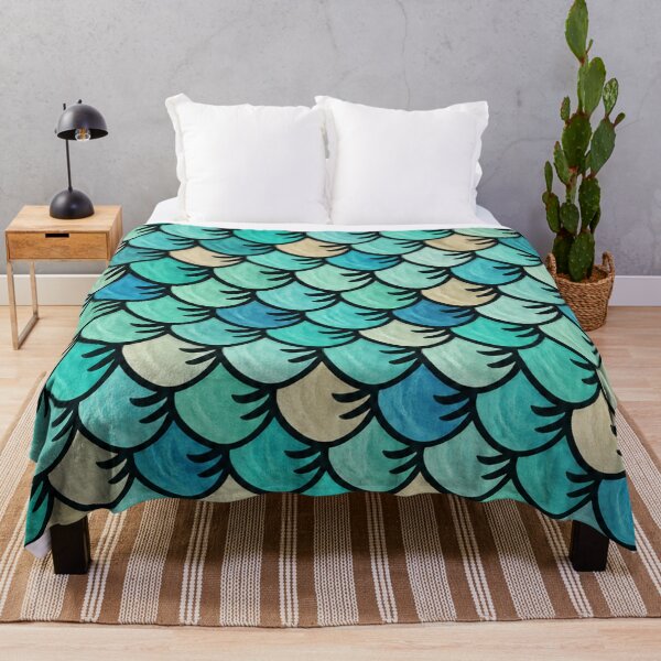 Item preview, Aqua Vibes – Youth Ocean Scale Pattern designed and sold by annenambiro.