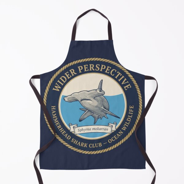 Item preview, Wider Perspective Hammerhead Shark Badge designed and sold by CalmCapy Co.