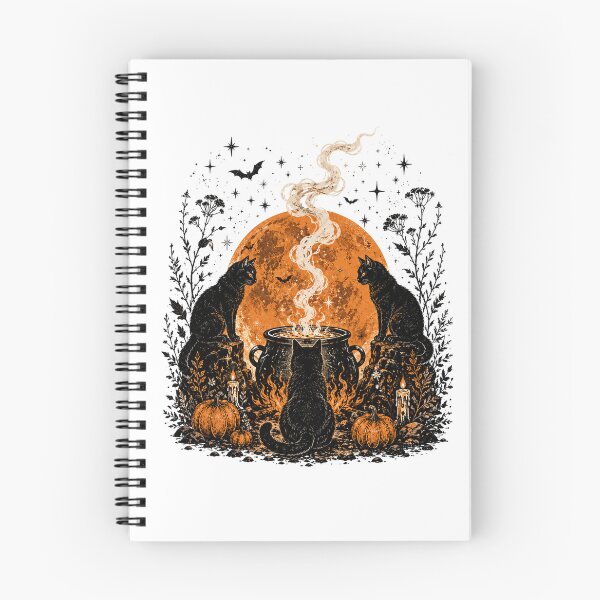 Item preview, Halloween Witch Cat Coven Spooky Retro pumpkin gift designed and sold by Amzkao.