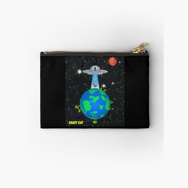 Item preview, Funny Cat UFO Alien Abduction Dropping Bomb on Earth designed and sold by TopShopTito.