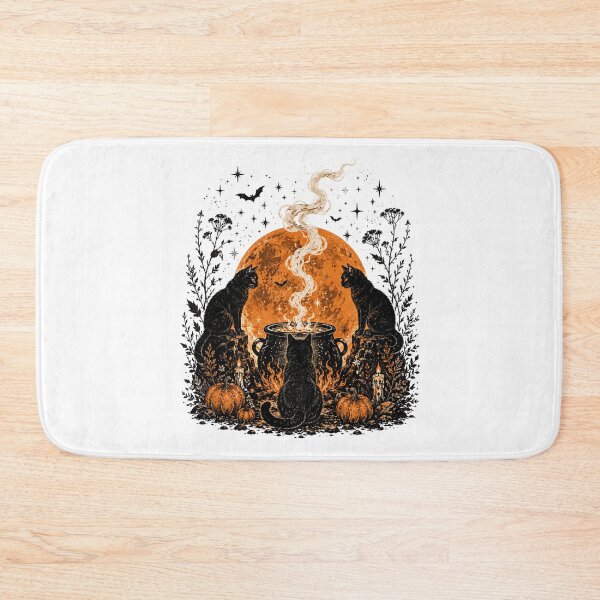Item preview, Halloween Witch Cat Coven Spooky Retro pumpkin gift designed and sold by Amzkao.