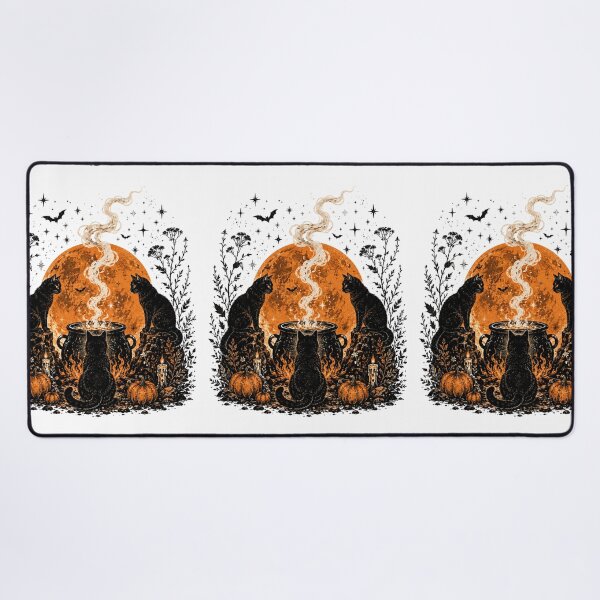Item preview, Halloween Witch Cat Coven Spooky Retro pumpkin gift designed and sold by Amzkao.