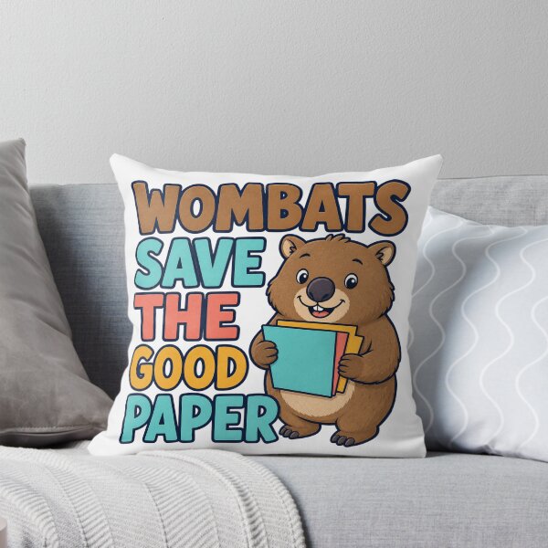 Item preview, Wombats Save The Good Paper designed and sold by aihrgdesign.