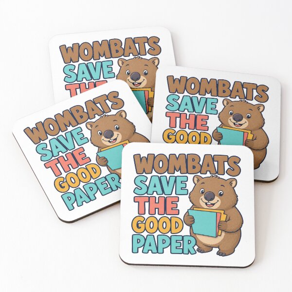 Item preview, Wombats Save The Good Paper designed and sold by aihrgdesign.