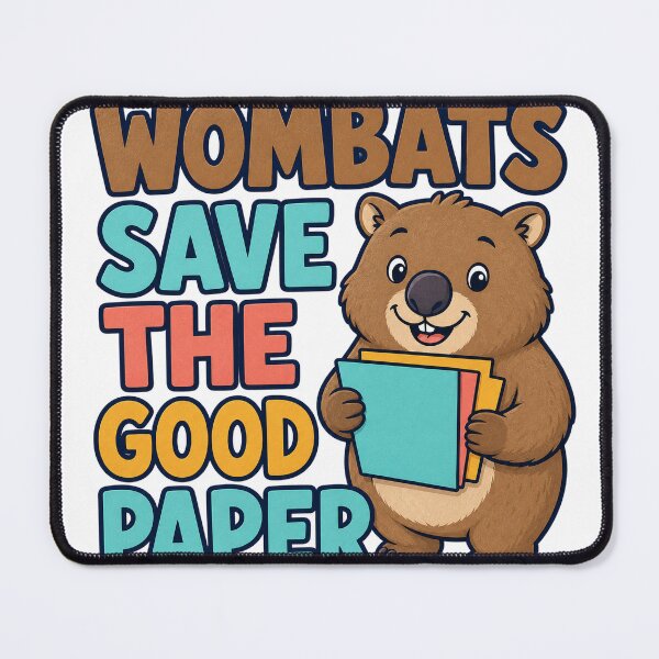 Item preview, Wombats Save The Good Paper designed and sold by aihrgdesign.