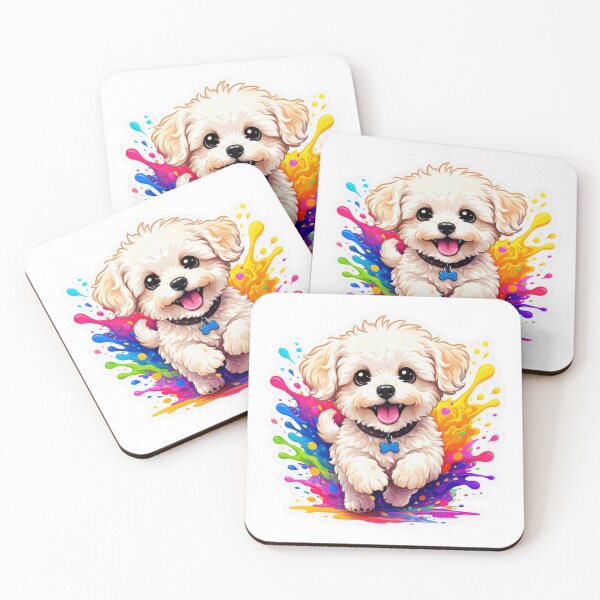 Item preview, Cockapoo Splash Pup – Cute Running Dog Graphic designed and sold by Benjipawprints.