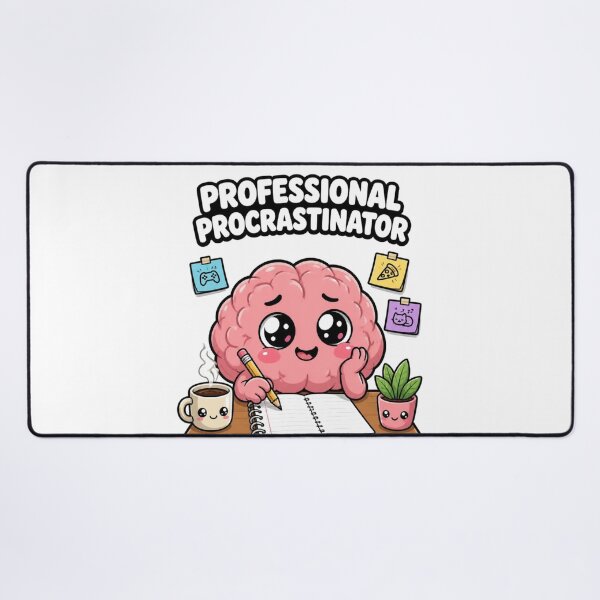 Item preview, Professional Procrastinator – Cute Funny Brain Cartoon Sticker designed and sold by Kiinaaa.