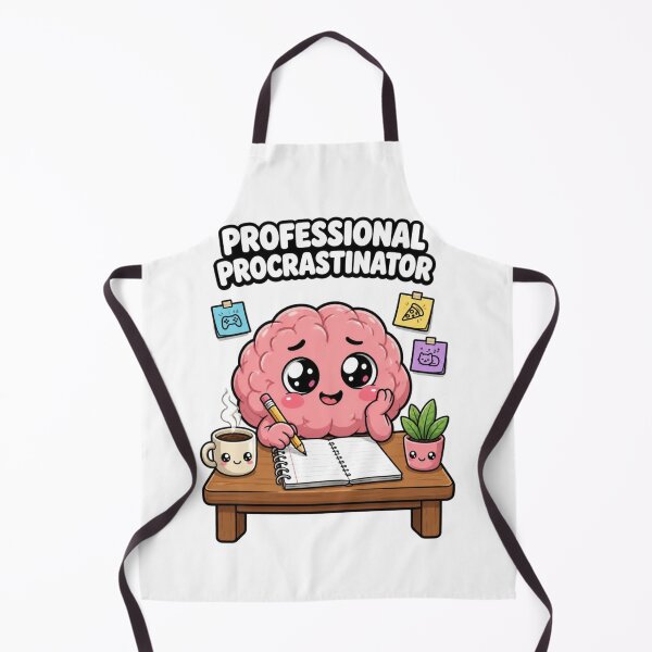 Item preview, Professional Procrastinator – Cute Funny Brain Cartoon Sticker designed and sold by Kiinaaa.