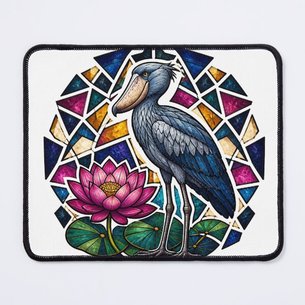 Item preview, Stained Glass Shoebill Labyrinth designed and sold by aihrgdesign.