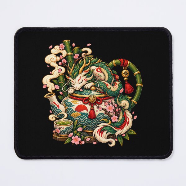 Item preview, Japanese Dragon Tea Ceremony | Lucky Dragon Matcha | Sakura Bamboo Asian Fantasy designed and sold by MrDev.