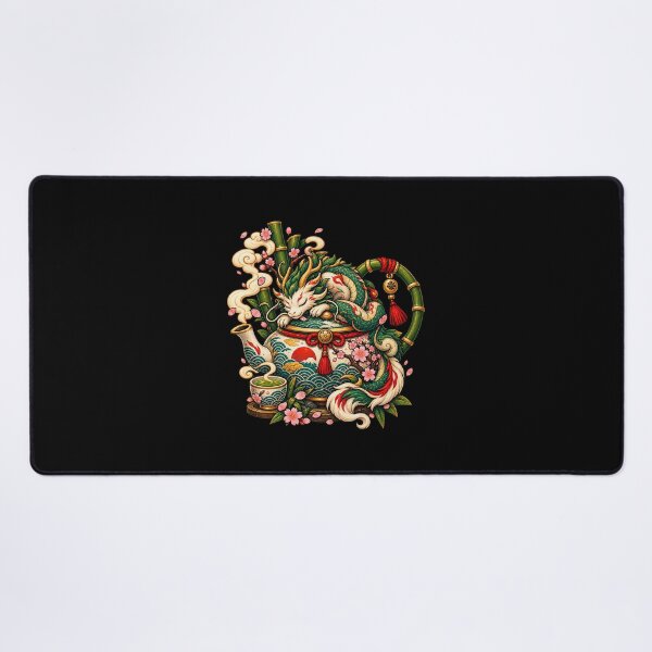 Item preview, Japanese Dragon Tea Ceremony | Lucky Dragon Matcha | Sakura Bamboo Asian Fantasy designed and sold by MrDev.