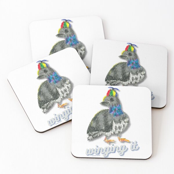 Item preview, Winging it Pigeon in Pinwheel Hat designed and sold by potterspatch.