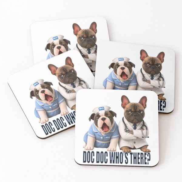 Item preview, French Bulldogs DOC DOC WHO’S THERE? designed and sold by SmARTNiki.