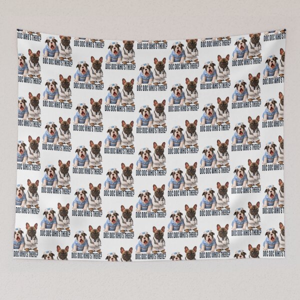 Item preview, French Bulldogs DOC DOC WHO’S THERE? designed and sold by SmARTNiki.