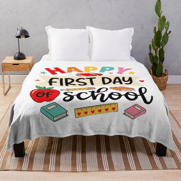 Item preview, Happy First Day of School Colorful Retro Design designed and sold by SiarheiYur.