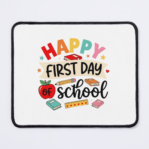 Item preview, Happy First Day of School Colorful Retro Design designed and sold by SiarheiYur.