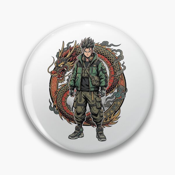 Item preview, Cyber Dragon Warrior Japanese Streetwear Anime Graphic designed and sold by cannsuh.