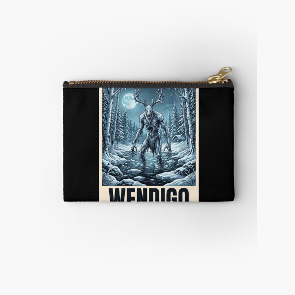 Item preview, Wendigo Cryptid Frozen Forest Northern Canada Pop Art designed and sold by redsharkuk.