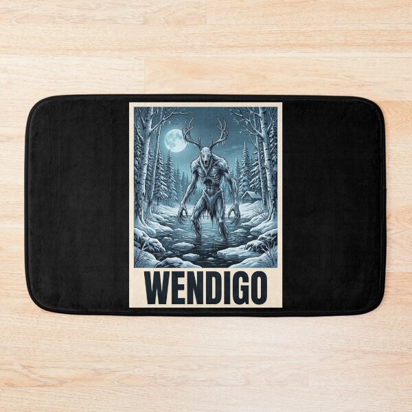 Item preview, Wendigo Cryptid Frozen Forest Northern Canada Pop Art designed and sold by redsharkuk.