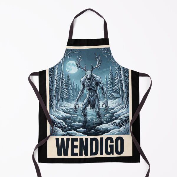 Item preview, Wendigo Cryptid Frozen Forest Northern Canada Pop Art designed and sold by redsharkuk.