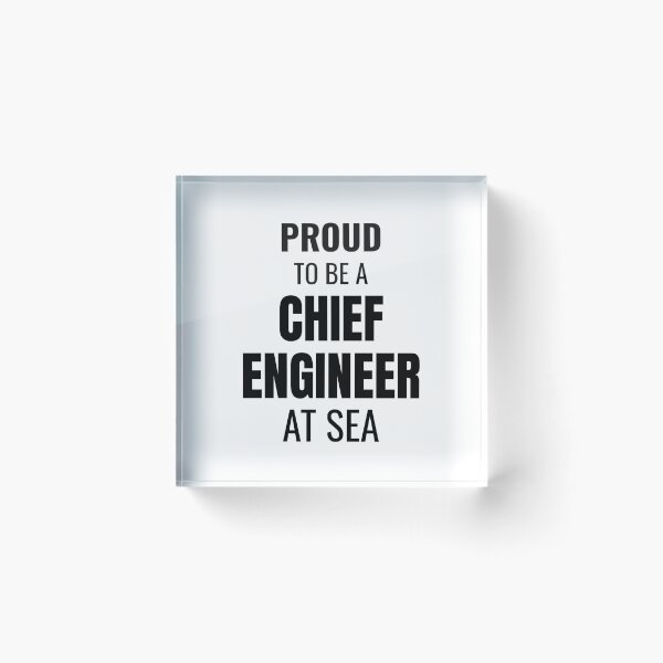 Item preview, Proud to be a Chief Engineer at Sea (Black) designed and sold by ShipCrewNation.