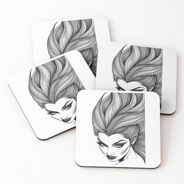Item preview, Digital Art - Stylized Female Figure, Dark and Elegant Illustration designed and sold by AnimeShin.
