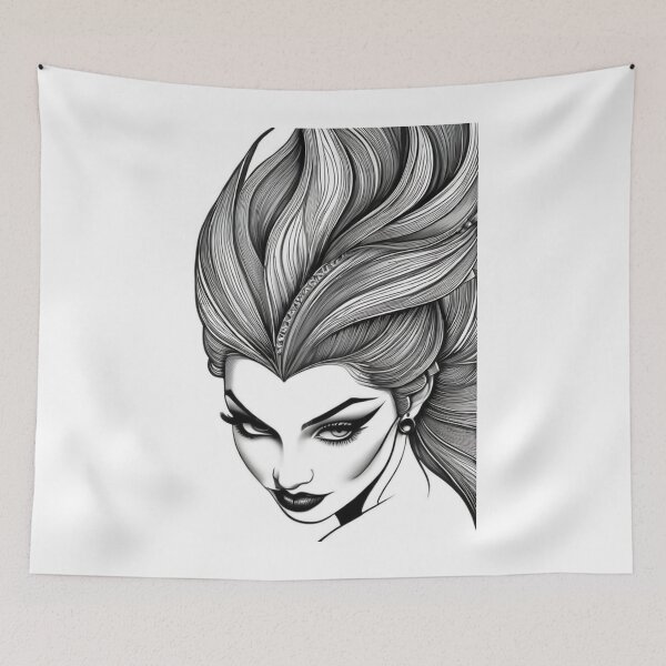 Item preview, Digital Art - Stylized Female Figure, Dark and Elegant Illustration designed and sold by AnimeShin.