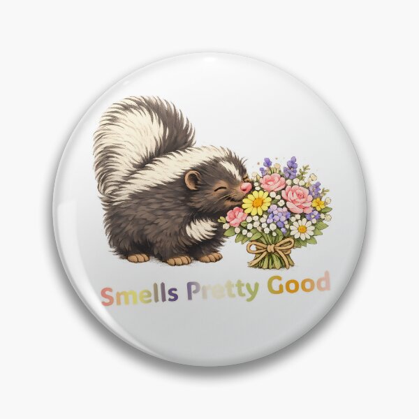 Item preview, Smells Pretty Good – Funny Skunk Smelling Flowers designed and sold by Buli89.