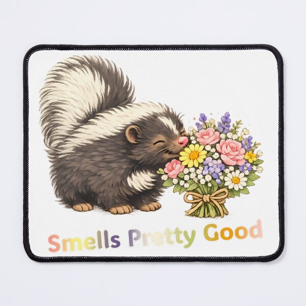 Item preview, Smells Pretty Good – Funny Skunk Smelling Flowers designed and sold by Buli89.