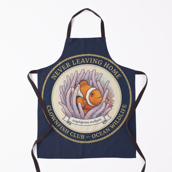 Item preview, Never Leaving Home Clownfish Humor Badge designed and sold by CalmCapy Co.