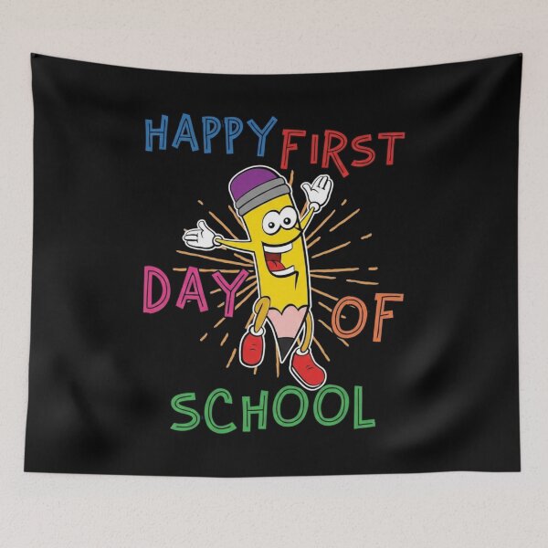 Item preview, Happy First Day Of School Funny Pencil Character designed and sold by SiarheiYur.