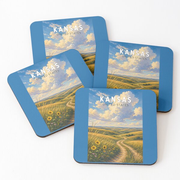 Item preview, Kansas Illustration Travel Art Vintage designed and sold by KrisSidDesigns.