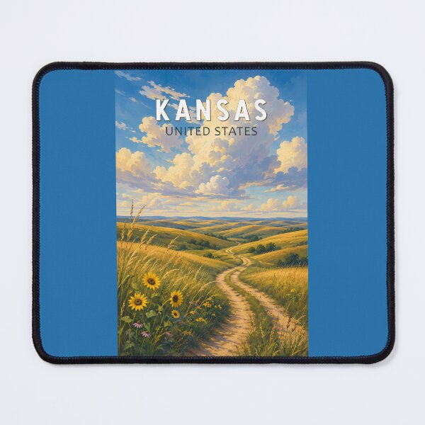 Item preview, Kansas Illustration Travel Art Vintage designed and sold by KrisSidDesigns.