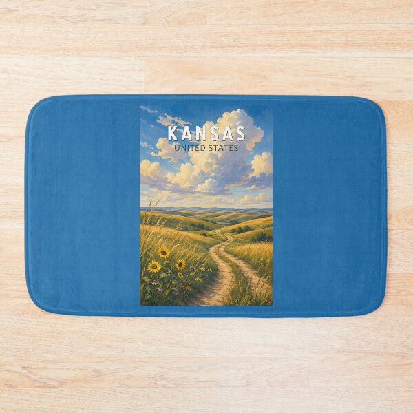 Item preview, Kansas Illustration Travel Art Vintage designed and sold by KrisSidDesigns.