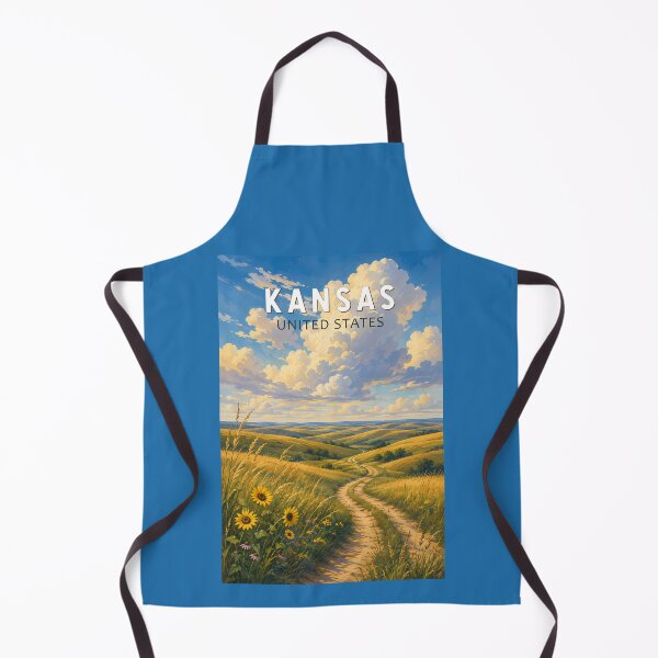 Item preview, Kansas Illustration Travel Art Vintage designed and sold by KrisSidDesigns.