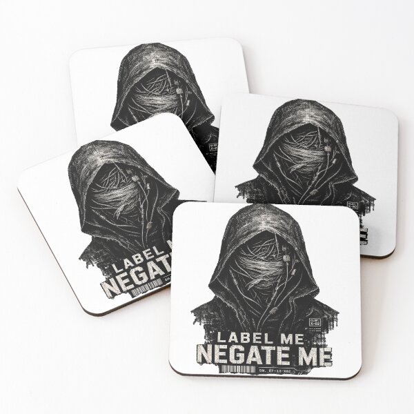 Item preview, Label Me, Negate Me | Dystopian Cyberpunk Graphic designed and sold by FadedFrequency.
