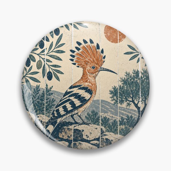 Item preview, Hoopoe in the Olive Grove Wild Bird Wildlife Painting designed and sold by VisualArtsOasis.