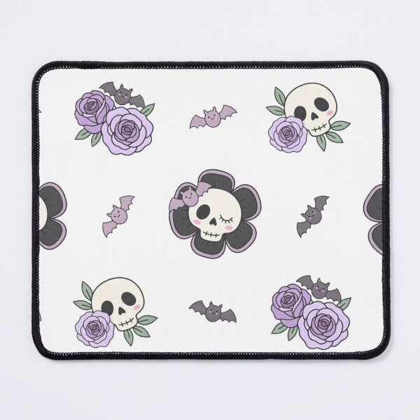 Item preview, Pastel Goth Skull Flowers & Purple Roses Pattern designed and sold by Dabis26.