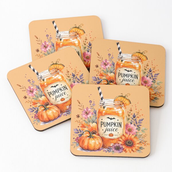 Item preview, Watercolor Fall Floral Pumpkin Drink designed and sold by trendspatterns.