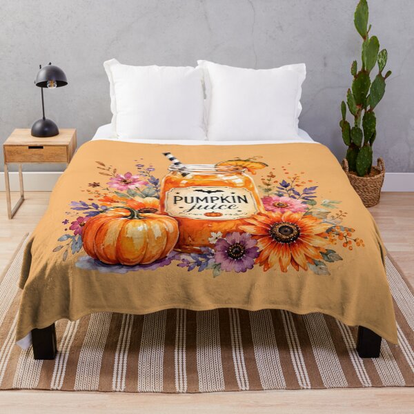 Item preview, Watercolor Fall Floral Pumpkin Drink designed and sold by trendspatterns.
