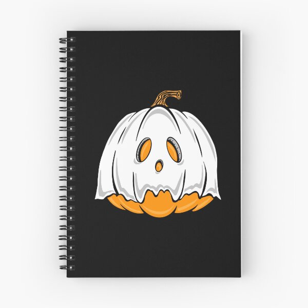Item preview, Orange Pumpkin Ghost With Black Background  designed and sold by missmann.