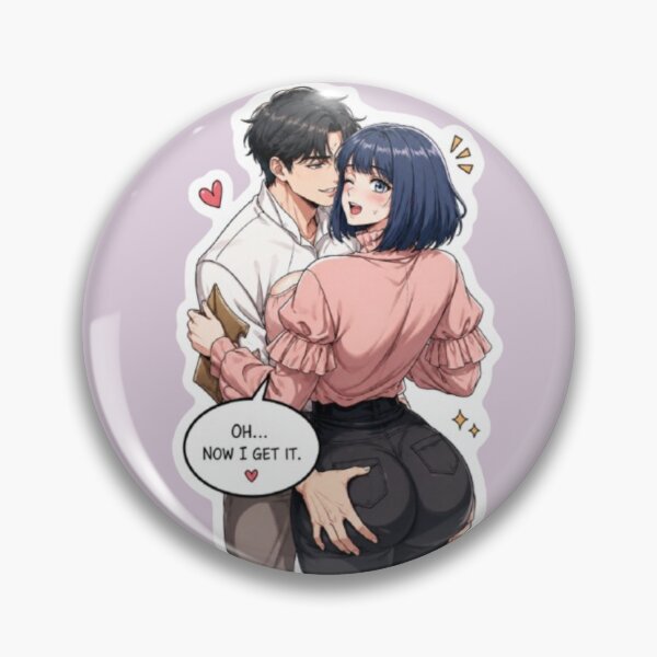 Item preview, Flirty Anime Couple Sticker – Cute Romantic Manga Moment designed and sold by MeowLoka ⭐⭐⭐⭐.