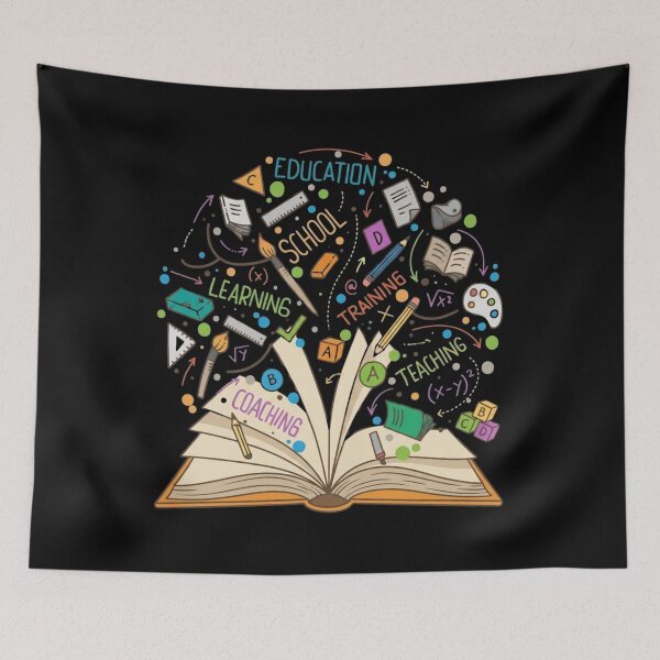 Item preview, Open Book Education Learning Colorful School Art designed and sold by SiarheiYur.